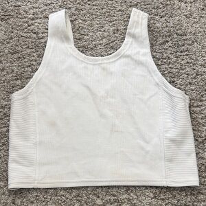Lululemon White/cream  Ribbed Women's Tank Top
